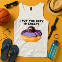 I Put The Eepy In Creepy Spider Donut Cake Halloween Tank Top