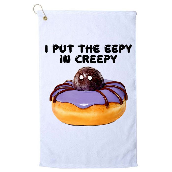 I Put The Eepy In Creepy Spider Donut Cake Halloween Golf Towel