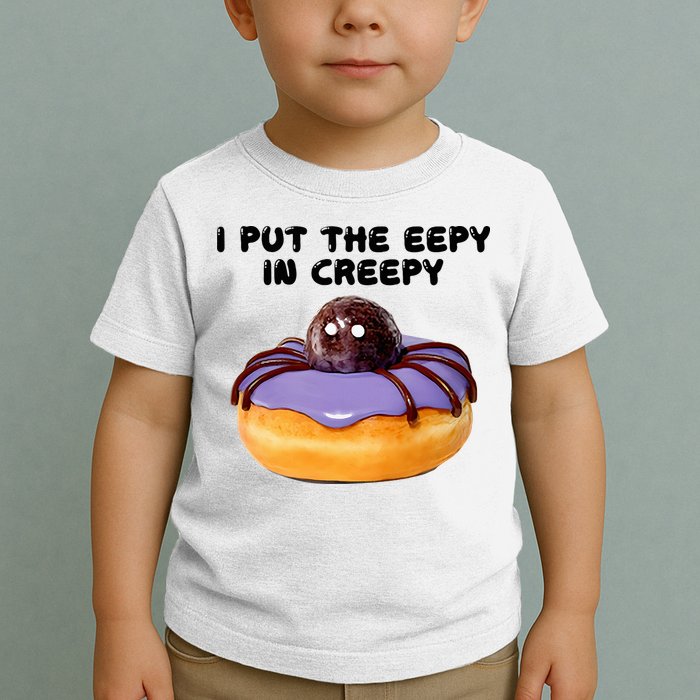 I Put The Eepy In Creepy Spider Donut Cake Halloween Toddler T-Shirt