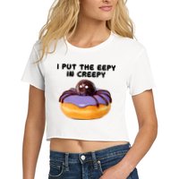 I Put The Eepy In Creepy Spider Donut Cake Halloween Crop Top