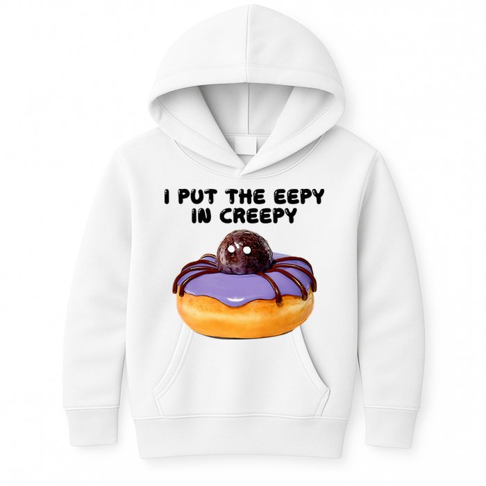 I Put The Eepy In Creepy Spider Donut Cake Halloween Kids Hoodie