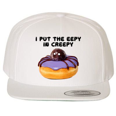 I Put The Eepy In Creepy Spider Donut Cake Halloween Wool Snapback Cap
