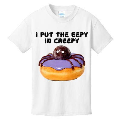 I Put The Eepy In Creepy Spider Donut Cake Halloween Kids T-Shirt