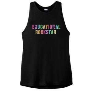 I Prefer Term Educational Rockstar Teacher Principal Team Gift Ladies PosiCharge Tri-Blend Wicking Tank