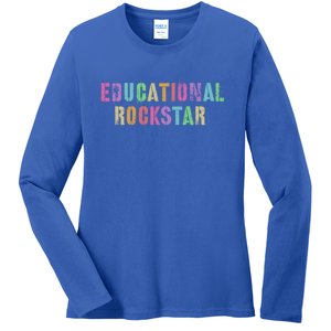 I Prefer Term Educational Rockstar Teacher Principal Team Gift Ladies Long Sleeve Shirt