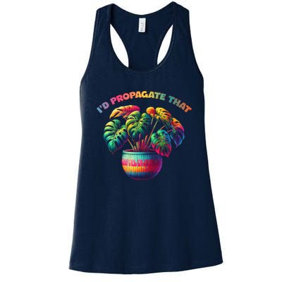 ID Propagate That Plant Gardening Women's Racerback Tank