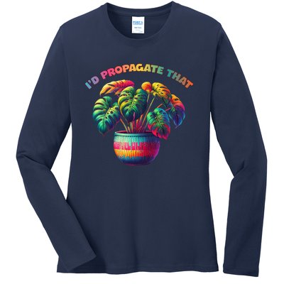 ID Propagate That Plant Gardening Ladies Long Sleeve Shirt