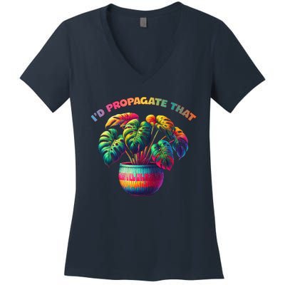 ID Propagate That Plant Gardening Women's V-Neck T-Shirt