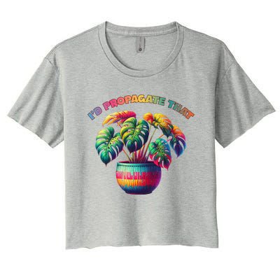 ID Propagate That Plant Gardening Women's Crop Top Tee