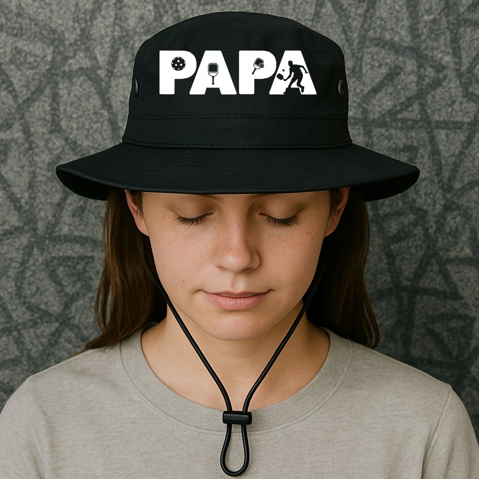 Its Pickleball Time Dad I Love Being Pickleball Papa Bucket Hat