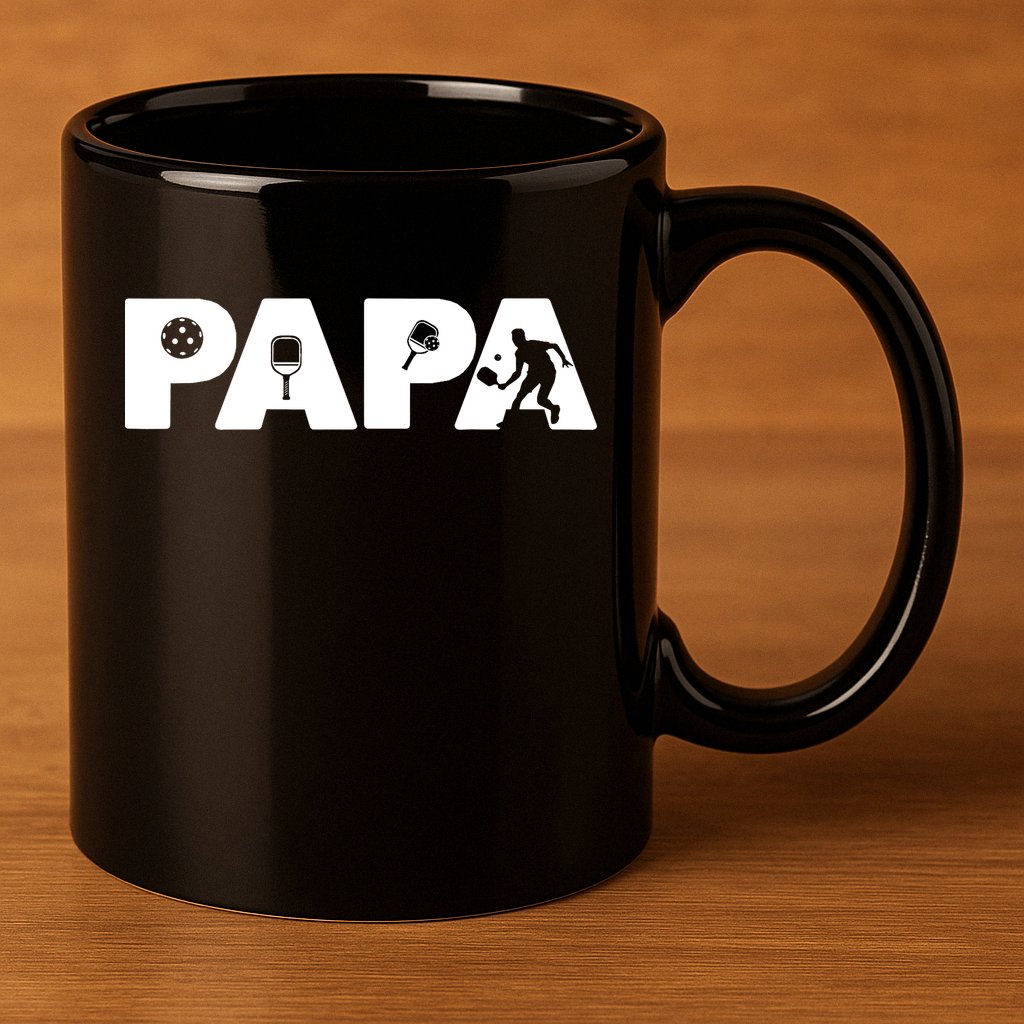 Its Pickleball Time Dad I Love Being Pickleball Papa 11oz C Handle Ceramic Mug