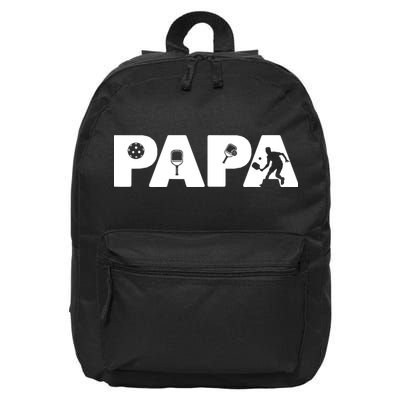 Its Pickleball Time Dad I Love Being Pickleball Papa 16 in Basic Backpack