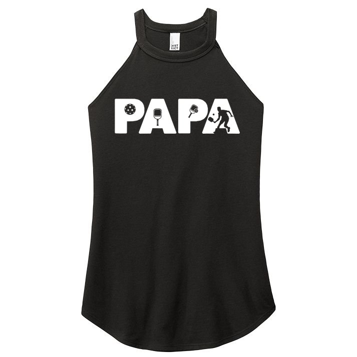 Its Pickleball Time Dad I Love Being Pickleball Papa Women's Perfect Tri Rocker Tank