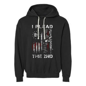 I Plead The 2nd We The People Usa Flag Ar15 Rifle Garment-Dyed Fleece Hoodie