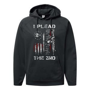 I Plead The 2nd We The People Usa Flag Ar15 Rifle Performance Fleece Hoodie