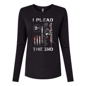 I Plead The 2nd We The People Usa Flag Ar15 Rifle Womens Cotton Relaxed Long Sleeve T-Shirt