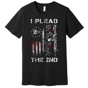 I Plead The 2nd We The People Usa Flag Ar15 Rifle Premium T-Shirt