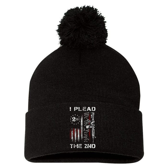 I Plead The 2nd We The People Usa Flag Ar15 Rifle Pom Pom 12in Knit Beanie