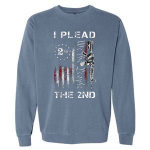 I Plead The 2nd We The People Usa Flag Ar15 Rifle Garment-Dyed Sweatshirt