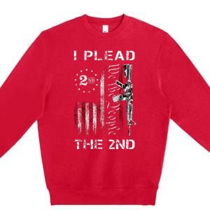 I Plead The 2nd We The People Usa Flag Ar15 Rifle Premium Crewneck Sweatshirt