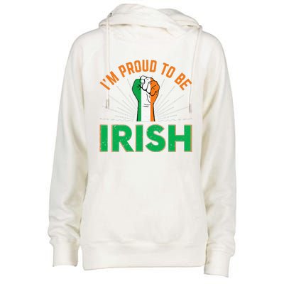 I'm Proud To Be Irish funny St Patricks Womens Funnel Neck Pullover Hood