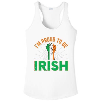 I'm Proud To Be Irish funny St Patricks Ladies PosiCharge Competitor Racerback Tank