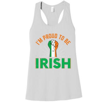 I'm Proud To Be Irish funny St Patricks Women's Racerback Tank