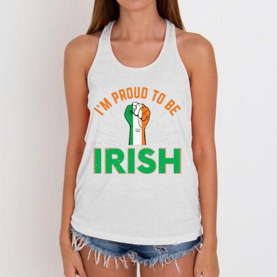 I'm Proud To Be Irish funny St Patricks Women's Knotted Racerback Tank