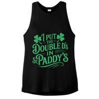 I Put The Double D's In St Paddy's Day Funny St Patricks Day Ladies PosiCharge Tri-Blend Wicking Tank