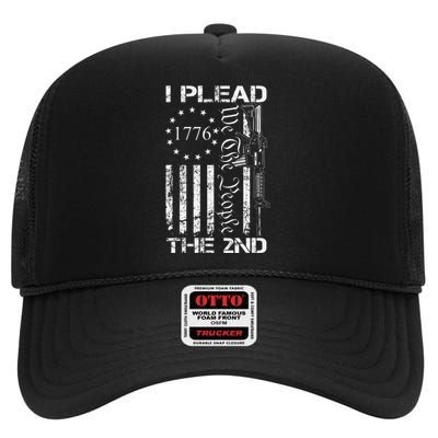 I Plead The 2nd Amendment We The People Usa Ar15 Pro Gun High Crown Mesh Back Trucker Hat