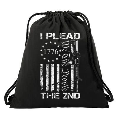 I Plead The 2nd Amendment We The People Usa Ar15 Pro Gun Drawstring Bag