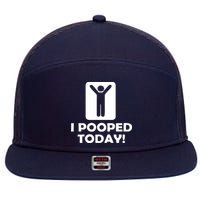 I POOPED TODAY 7 Panel Mesh Trucker Snapback Hat