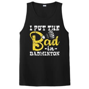 I Put The Bad In Badminton Shuttlecock Birdie Sports Lover PosiCharge Competitor Tank