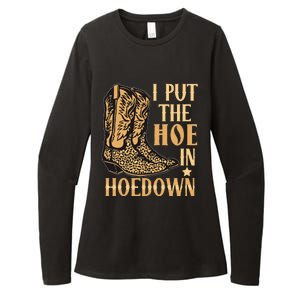 I Put The Hoe In Hoedown Funny Country Womens CVC Long Sleeve Shirt