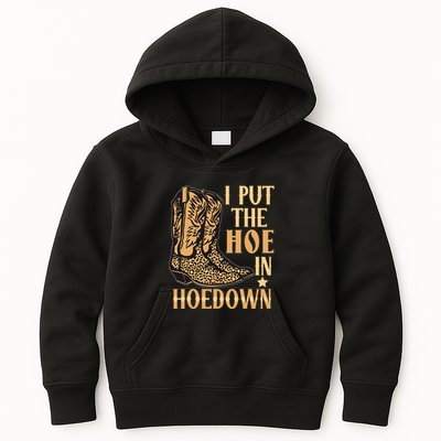 I Put The Hoe In Hoedown Funny Country Kids Hoodie