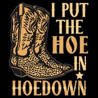 I Put The Hoe In Hoedown Funny Country Short Acrylic Beanie