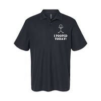 I Pooped Today Funny Sarcastic Saying Softstyle Adult Sport Polo