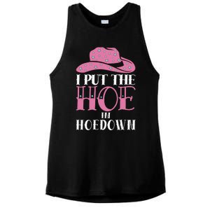 I Put The Hoe In Hoedown Ladies PosiCharge Tri-Blend Wicking Tank