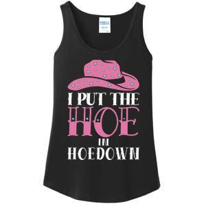 I Put The Hoe In Hoedown Ladies Essential Tank