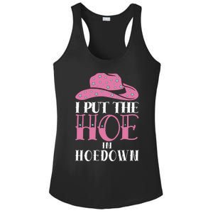 I Put The Hoe In Hoedown Ladies PosiCharge Competitor Racerback Tank