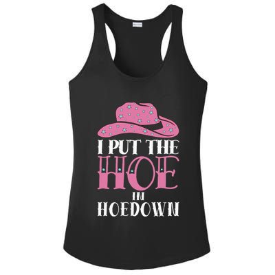 I Put The Hoe In Hoedown Ladies PosiCharge Competitor Racerback Tank