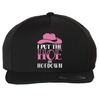 I Put The Hoe In Hoedown Wool Snapback Cap