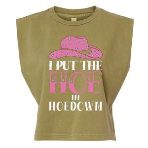 I Put The Hoe In Hoedown Garment-Dyed Women's Muscle Tee