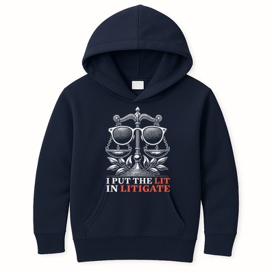 I Put The Lit Litigate For Lawyer Attorney Law Kids Hoodie