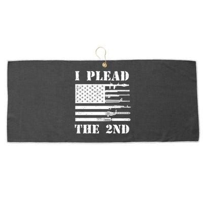 I Plead The 2nd Cute Gift Second Adt Funny Gift Pro Gun Gift Large Microfiber Waffle Golf Towel