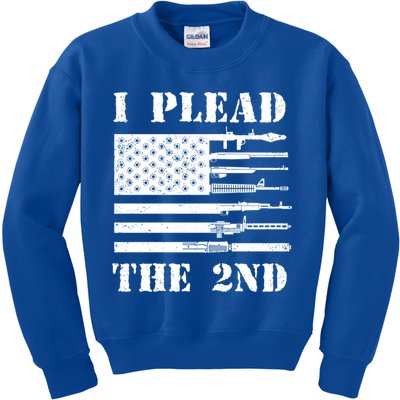 I Plead The 2nd Cute Gift Second Adt Funny Gift Pro Gun Gift Kids Sweatshirt