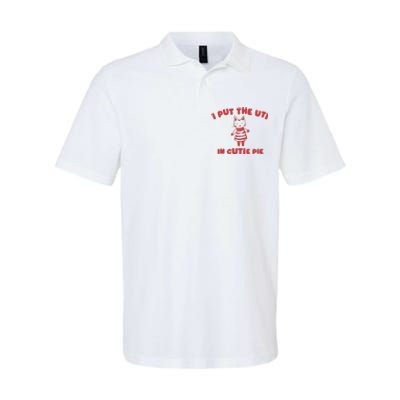 I Put The Uti In Cutie Pie Softstyle Adult Sport Polo