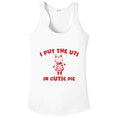 I Put The Uti In Cutie Pie Ladies PosiCharge Competitor Racerback Tank