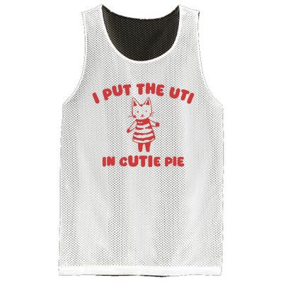 I Put The Uti In Cutie Pie Mesh Reversible Basketball Jersey Tank