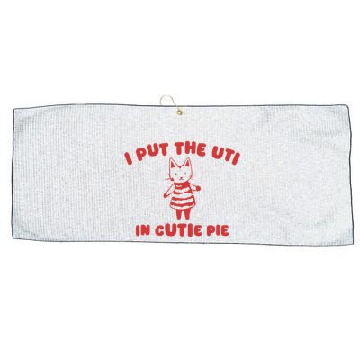 I Put The Uti In Cutie Pie Large Microfiber Waffle Golf Towel